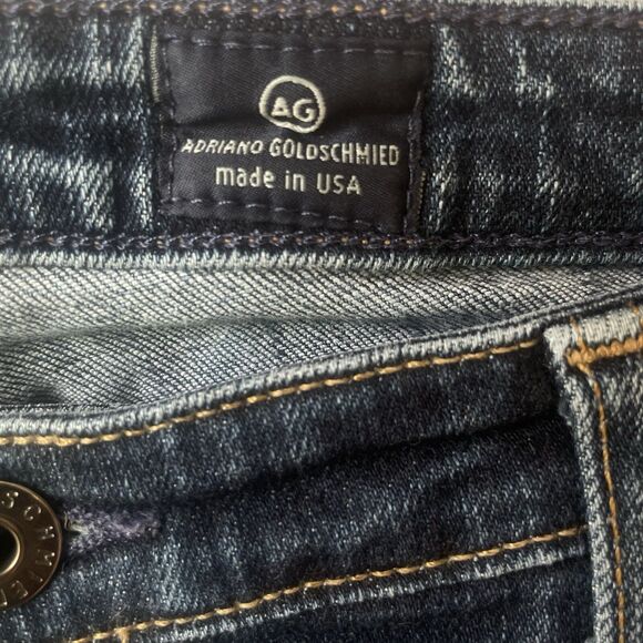 AG Adriano Goldschmied The Stilt Cigarette Jeans 32R Slim Fit Made in USA Blue - Picture 3 of 12